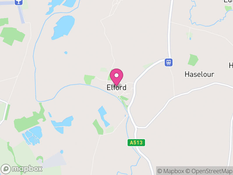 Map of Elford, Lichfield