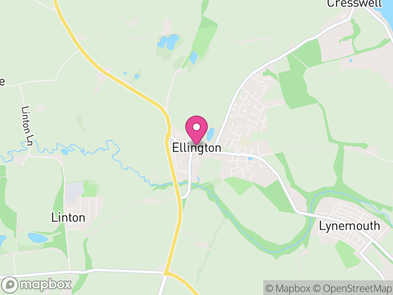 Map of Ellington and Linton, Northumberland