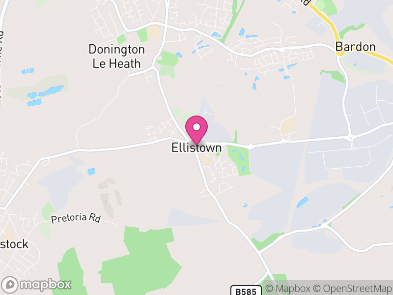Map of Ellistown and Battleflat, North West Leicestershire