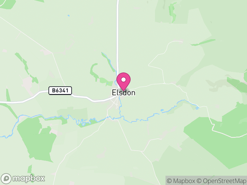 Map of Elsdon, Northumberland
