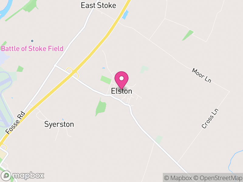 Map of Elston, Newark and Sherwood