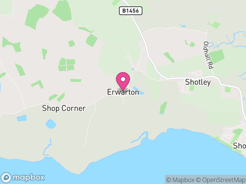 Map of Erwarton, Babergh