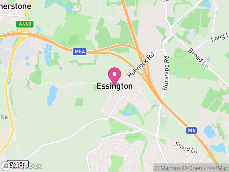 Map of Essington, South Staffordshire