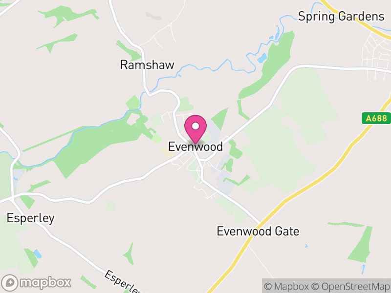 Map of Evenwood and Barony, County Durham
