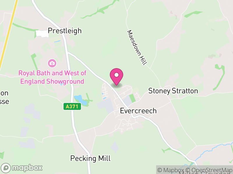 Map of Evercreech, Somerset