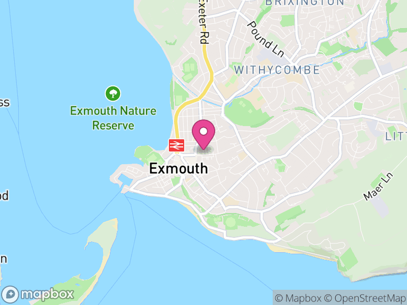 Map of Exmouth, East Devon