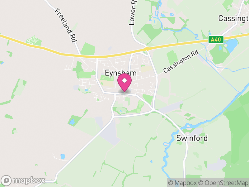 Map of Eynsham, West Oxfordshire, Oxfordshire, England