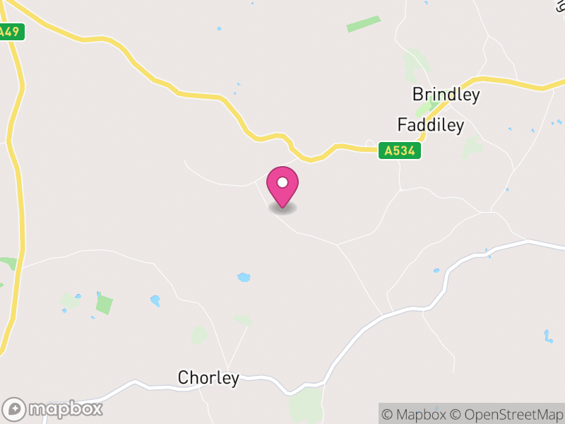 Map of Faddiley, Cheshire East