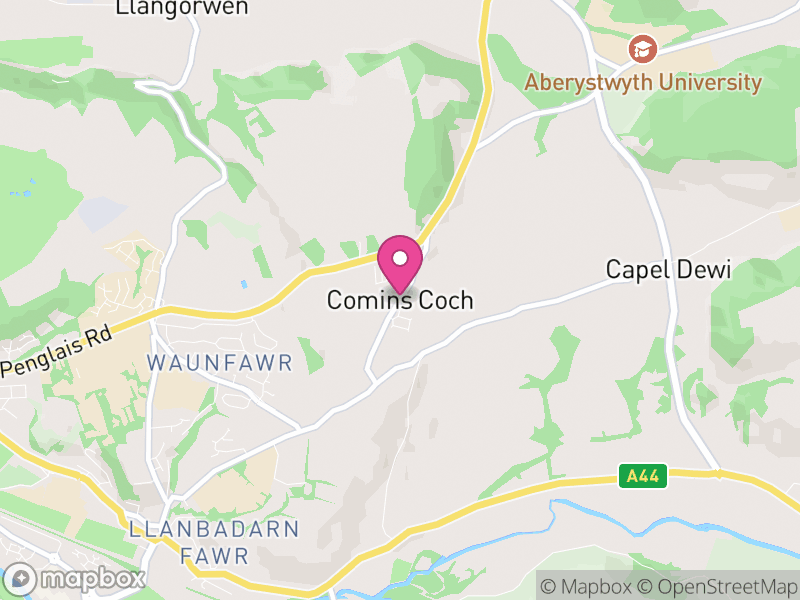 Map of Faenor, Ceredigion