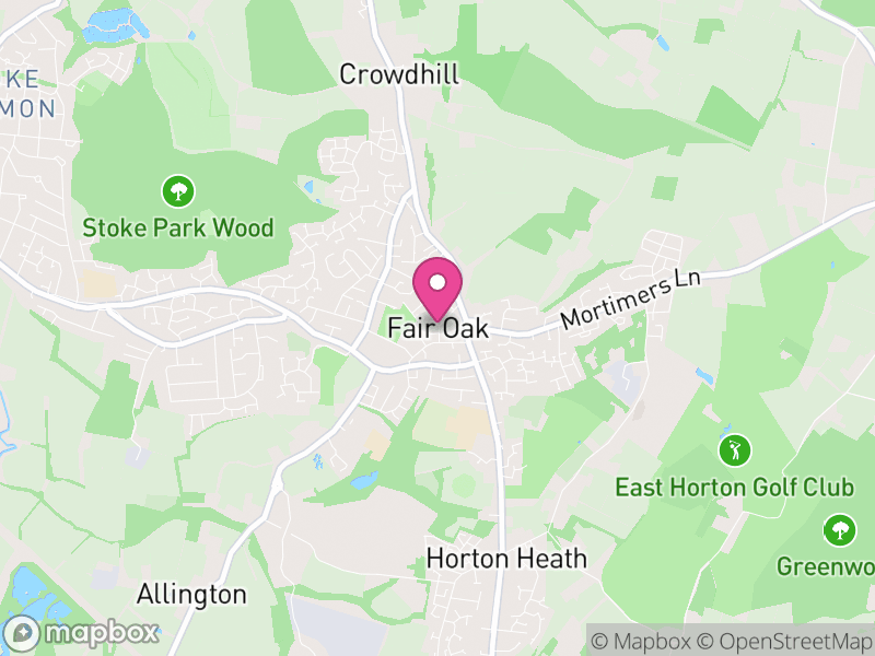 Map of Fair Oak and Horton Heath, Eastleigh