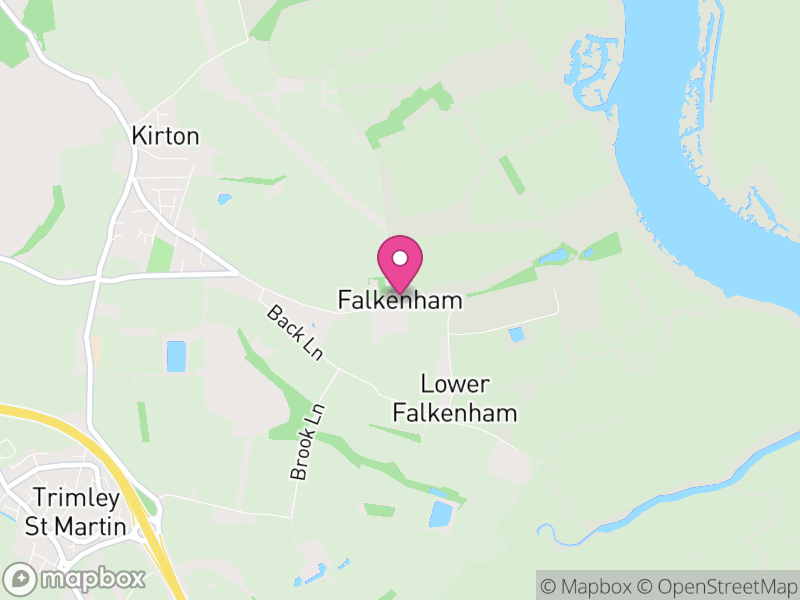 Map of Falkenham, East Suffolk
