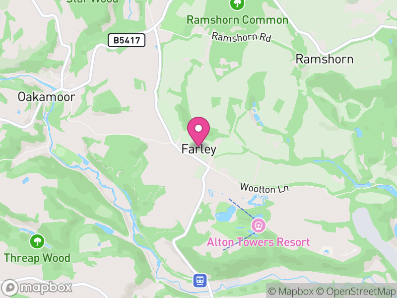 Map of Farley, Staffordshire Moorlands