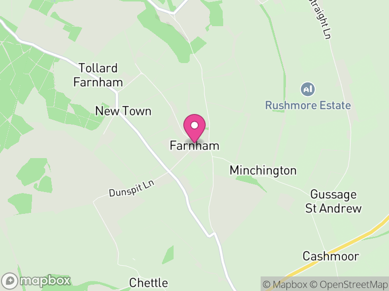 Map of Farnham, Dorset