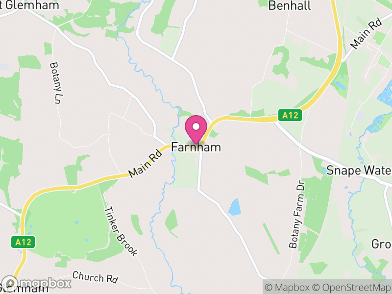 Map of Farnham, East Suffolk