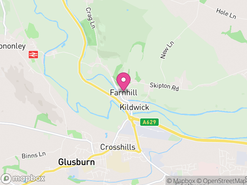 Map of Farnhill, North Yorkshire