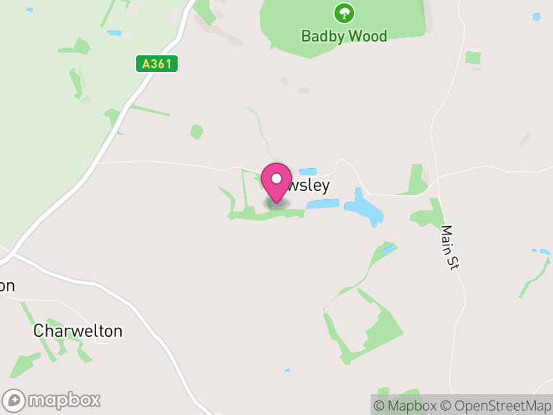 Map of Fawsley, West Northamptonshire