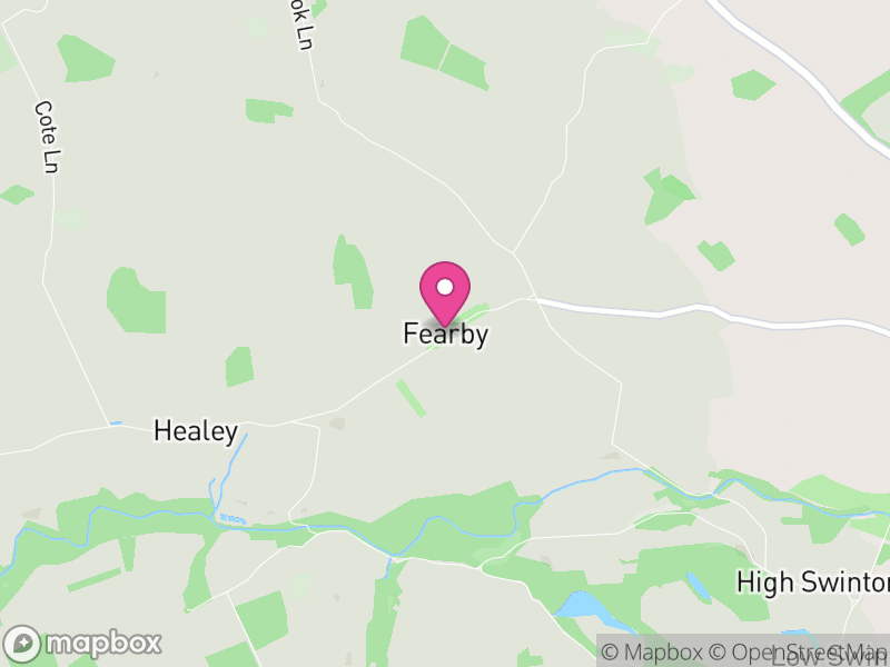 Map of Fearby, North Yorkshire