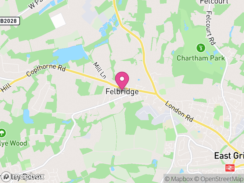 Map of Felbridge, Tandridge