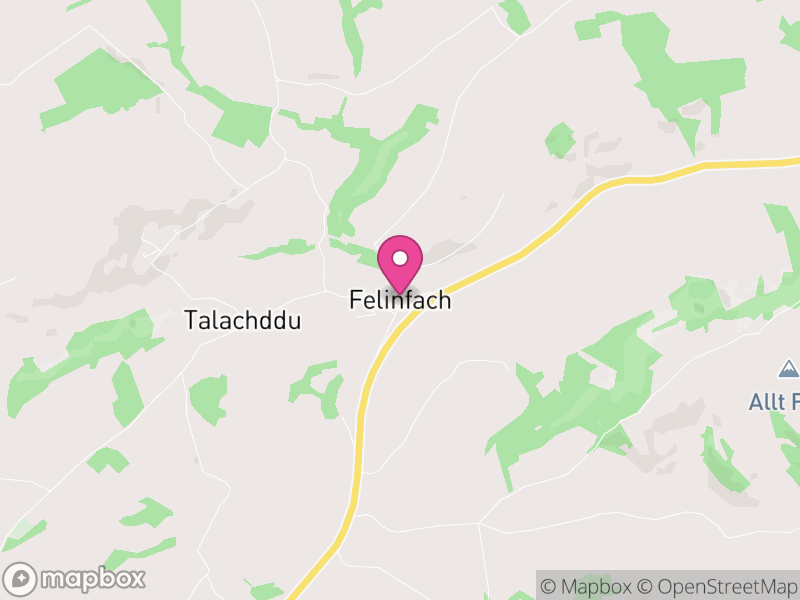 Map of Felin-Fach, Powys