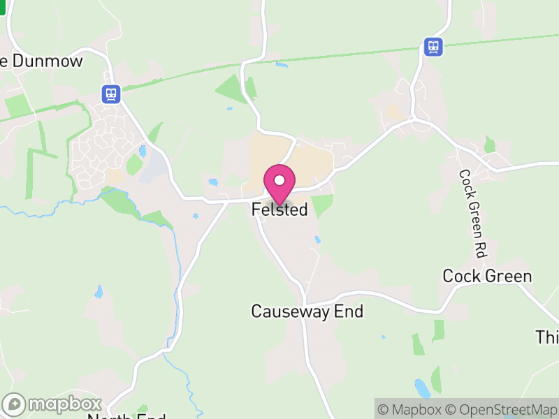 Map of Felsted, Uttlesford