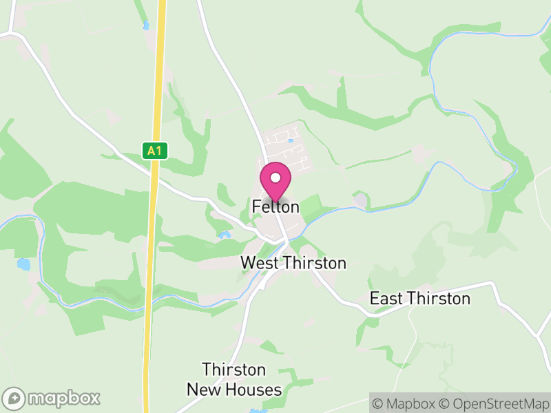 Map of Felton, Northumberland