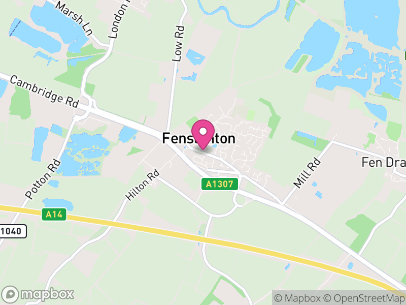 Map of Fenstanton, Huntingdonshire