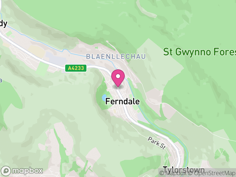 Map of Ferndale, Rhondda Cynon Taf