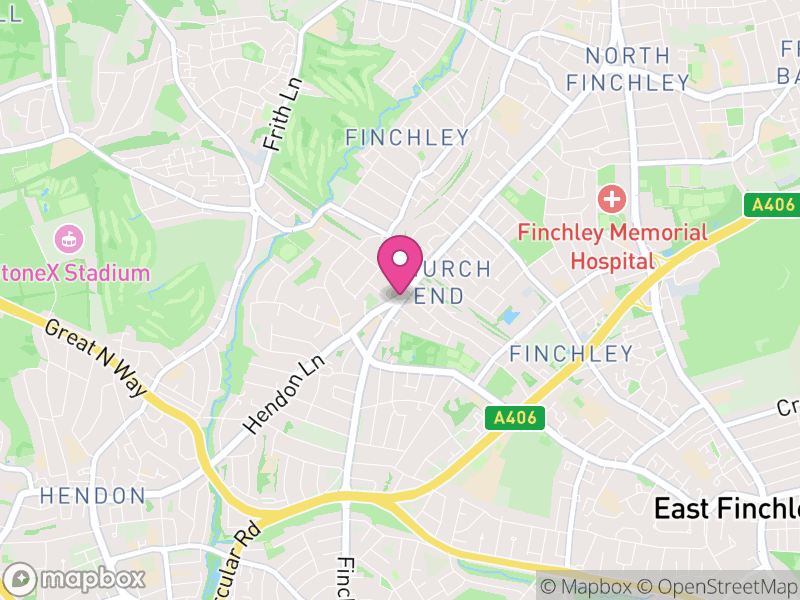 Map of Finchley