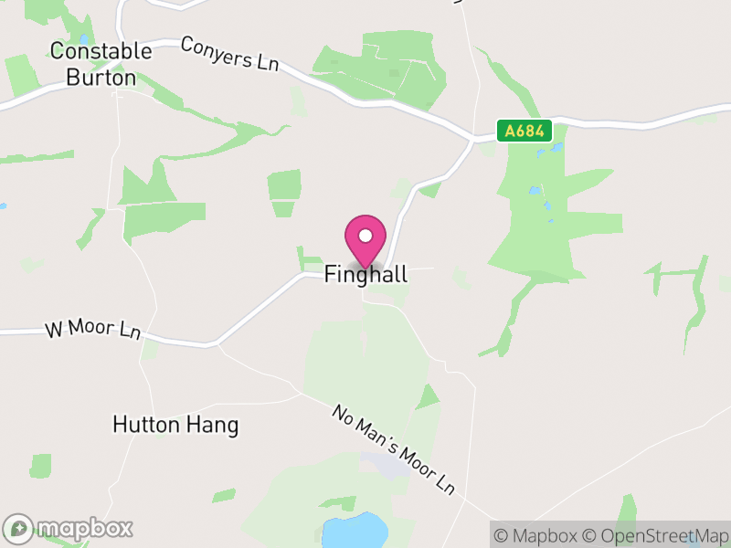 Map of Finghall, North Yorkshire