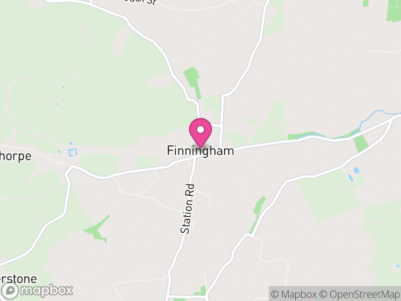 Map of Finningham, Mid Suffolk