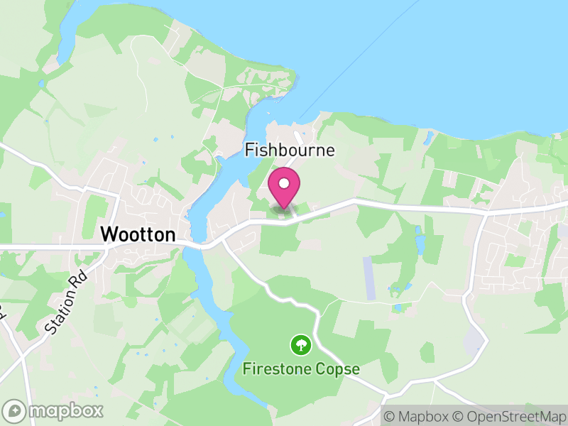 Map of Fishbourne, Isle of Wight