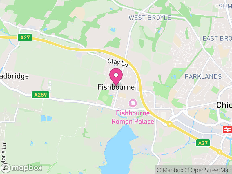 Map of Fishbourne, Chichester
