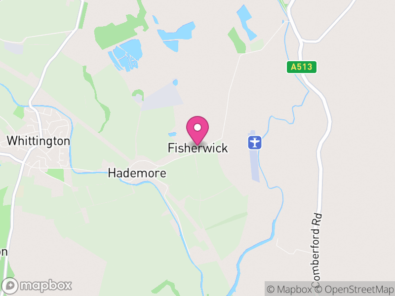 Map of Fisherwick, Lichfield