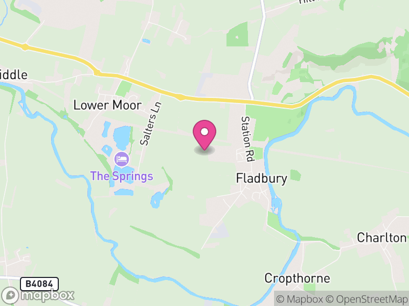 Map of Fladbury, Wychavon
