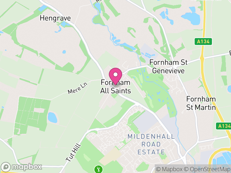 Map of Fornham All Saints, West Suffolk