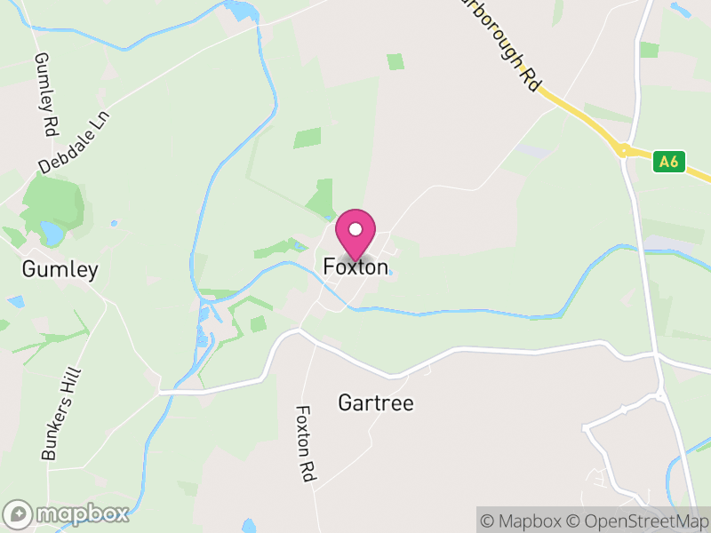 Map of Foxton, Harborough