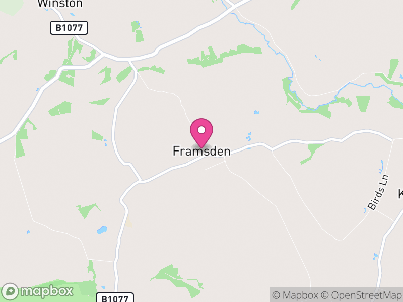 Map of Framsden, Mid Suffolk