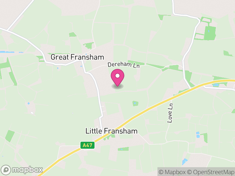 Map of Fransham, Breckland