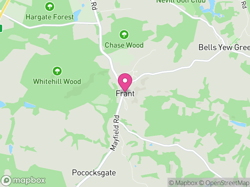 Map of Frant, Wealden