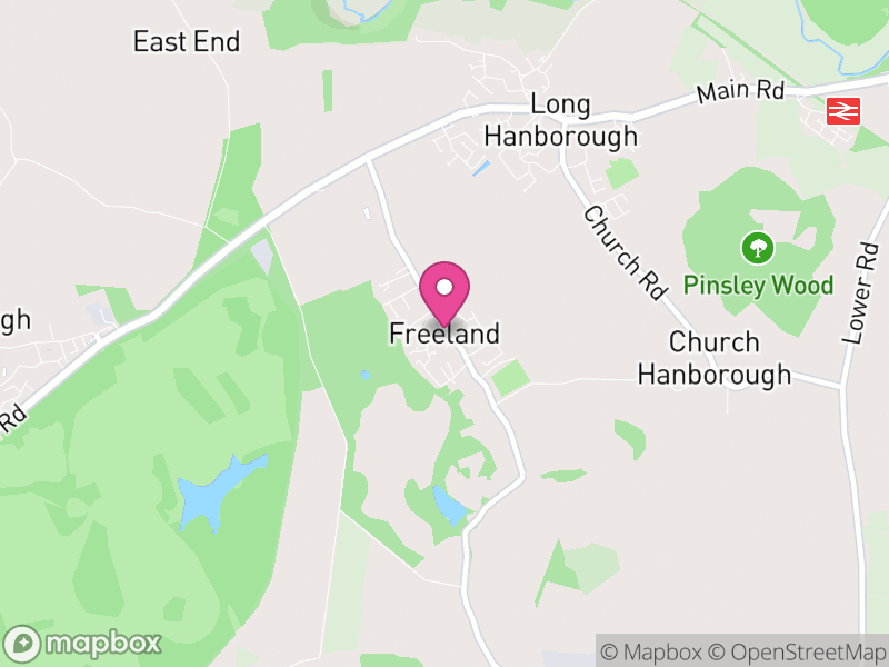 Map of Freeland, West Oxfordshire