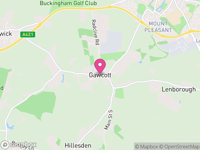 Map of Gawcott with Lenborough, Buckinghamshire