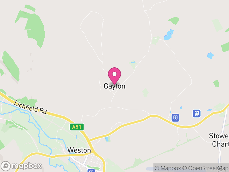 Map of Gayton, Stafford