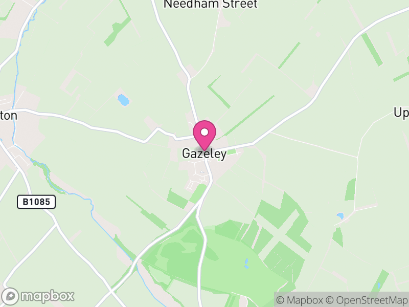 Map of Gazeley, West Suffolk