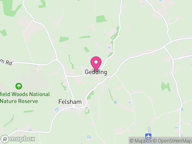 Map of Gedding, Mid Suffolk
