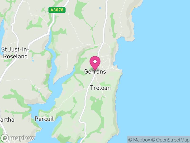 Map of Gerrans, Cornwall