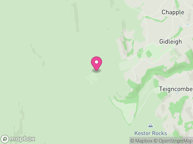 Map of Gidleigh, West Devon