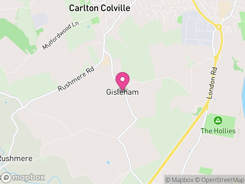 Map of Gisleham, East Suffolk