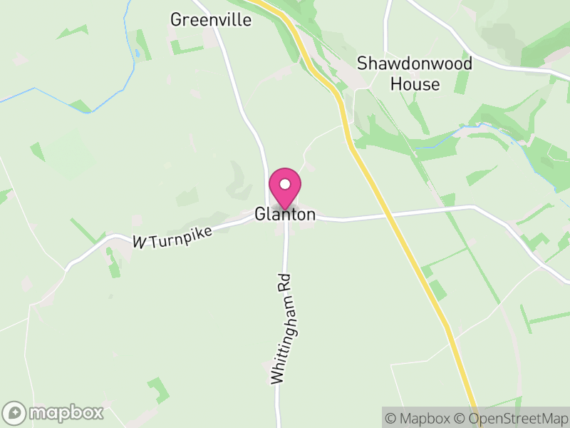 Map of Glanton, Northumberland