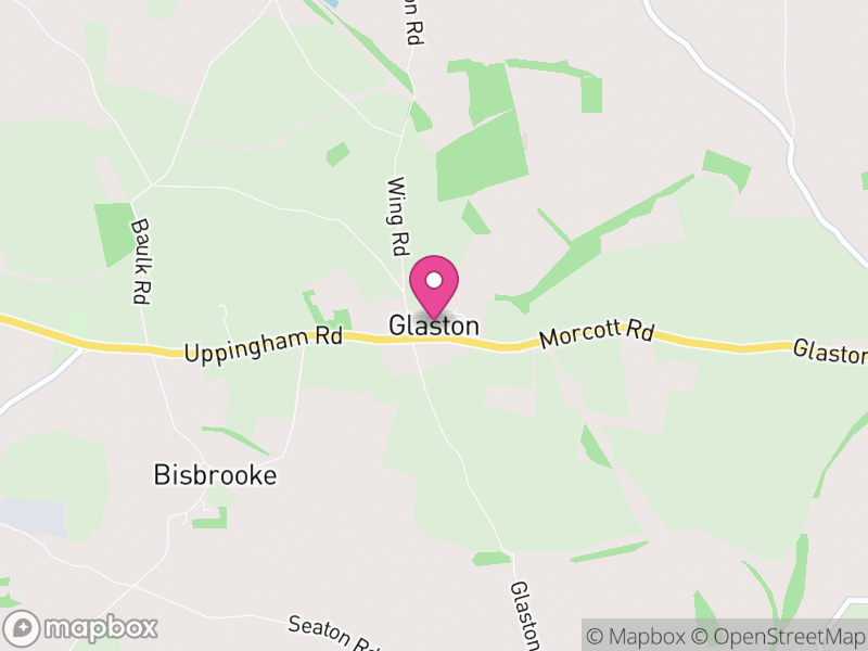 Map of Glaston, Rutland