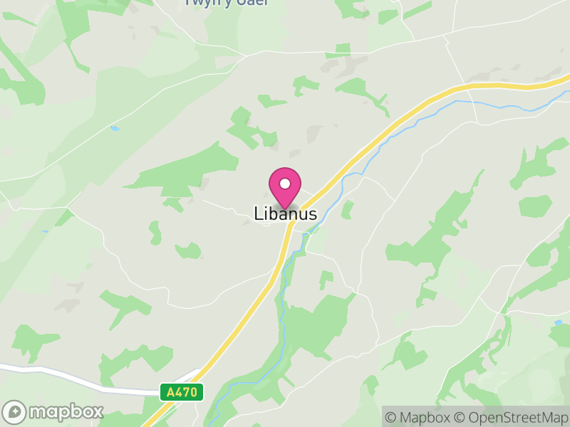 Map of Glyn Tarell, Powys